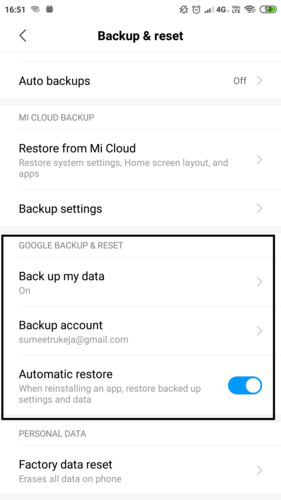 Auto Backup API in Android