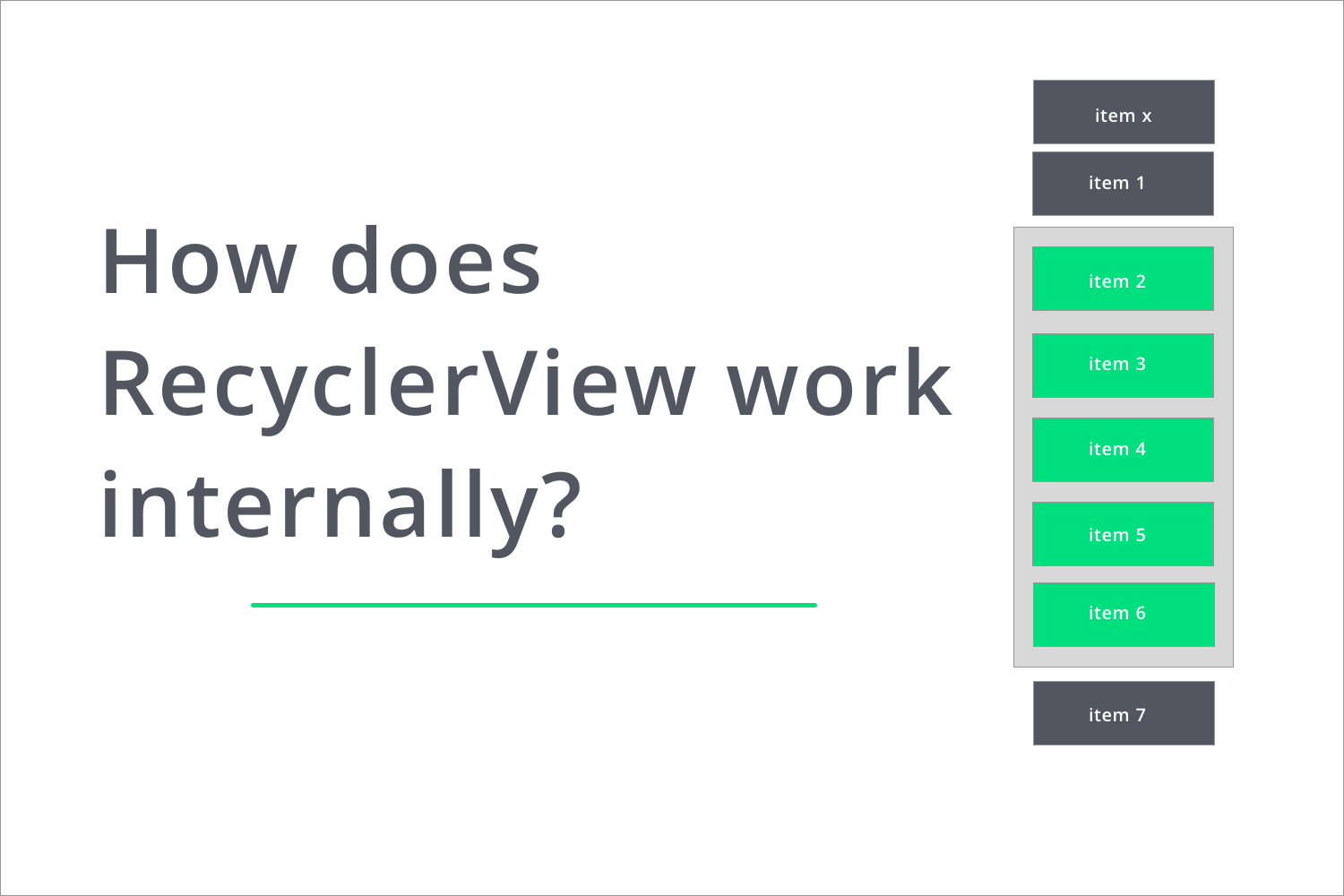 How does RecyclerView work internally?