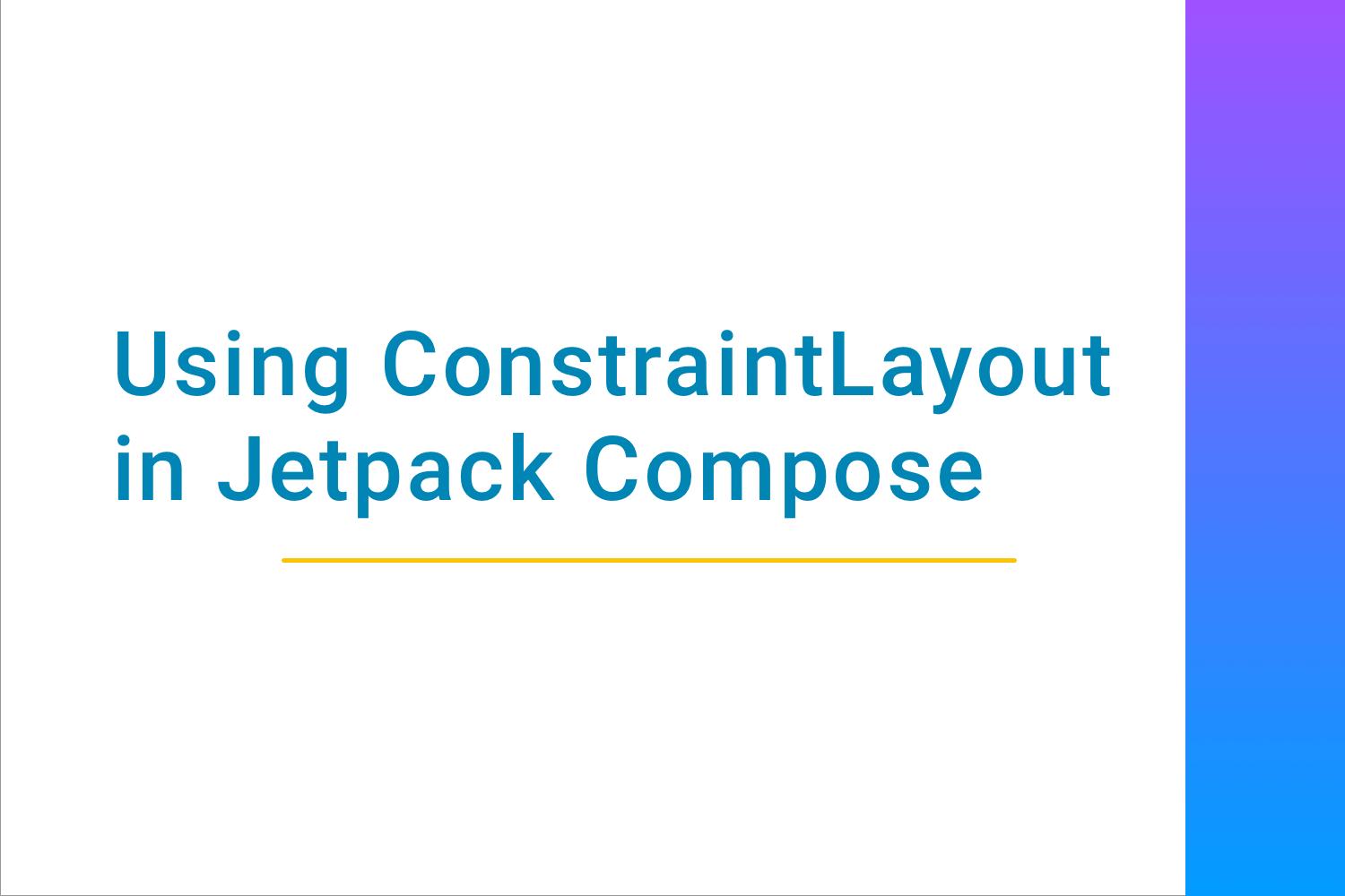 Using Constraint layout in Jetpack Compose
