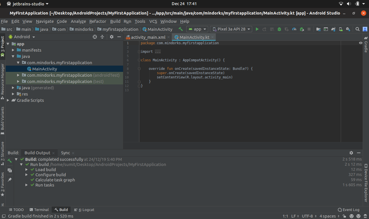 Build your first Android application in Kotlin