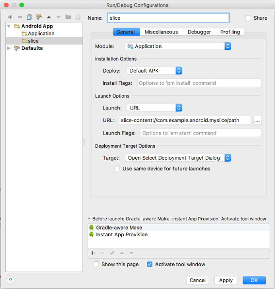 Implementing Android Slice