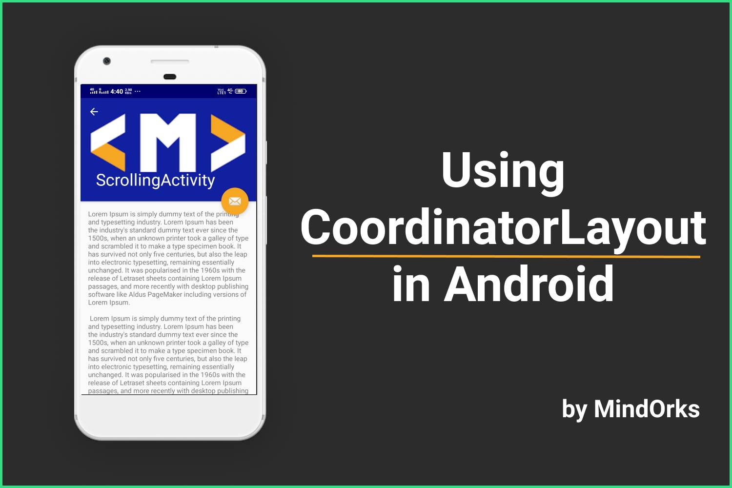 Using Coordinator Layout in Android