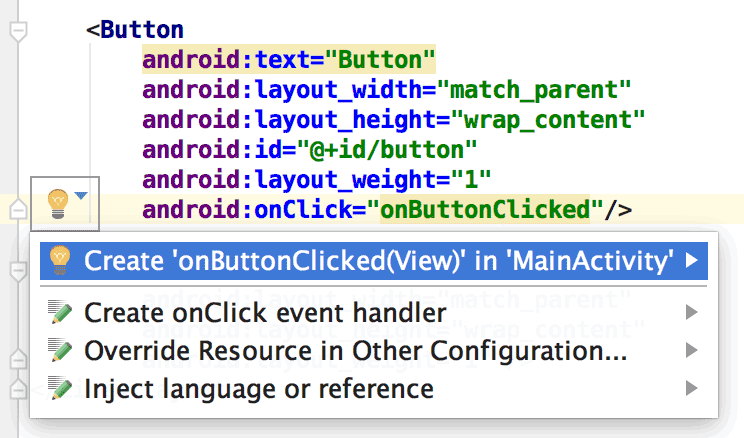 What is tools:context in Android layout files?